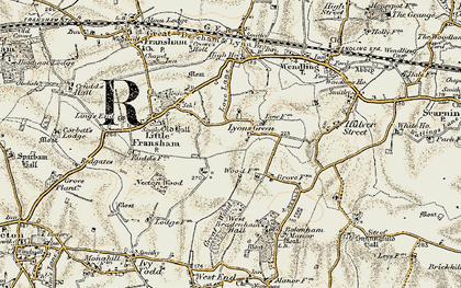 Old map of Bradenham Hill in 1901-1902