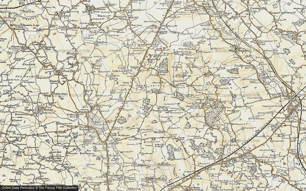 Old Map of Lyons Hall, 1898-1899 in 1898-1899