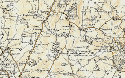 Old map of Lyons Hall in 1898-1899