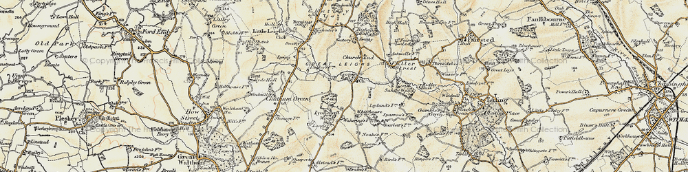 Old map of Lyons Hall in 1898-1899