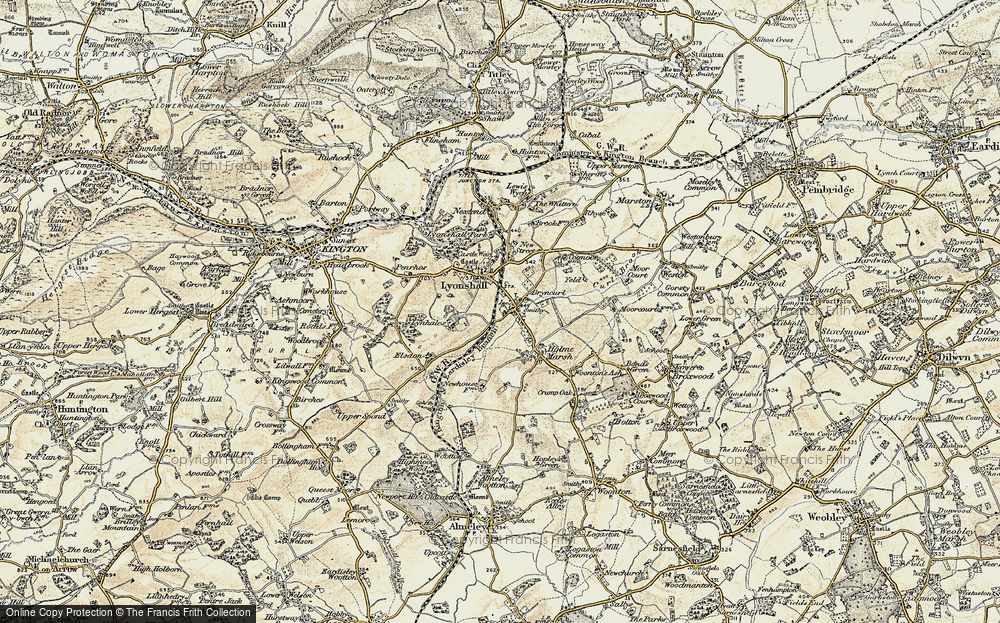 Old Map of Lyonshall, 1900-1903 in 1900-1903