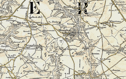 Old map of Lypiatt in 1898-1899
