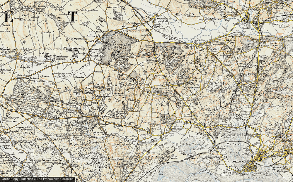 Old Map of Historic Map covering Bartom's Hill in 1897-1909