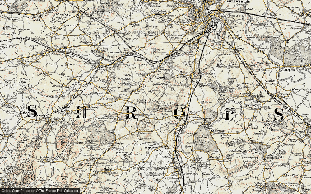 Old Map of Historic Map covering Westley in 1902