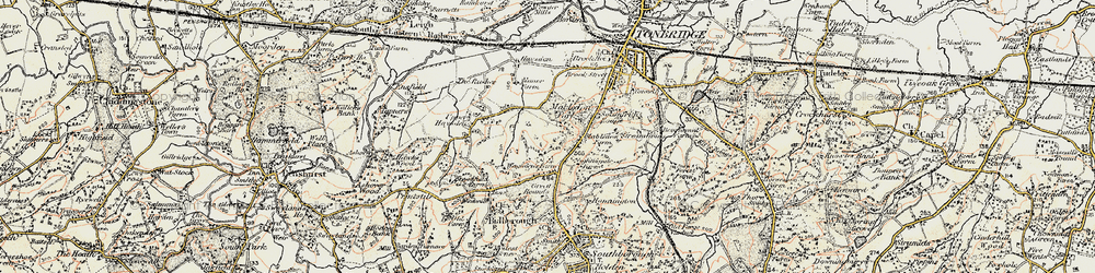 Old map of Mabledon in 1897-1898