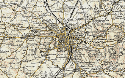 Old map of Macclesfield in 1902-1903