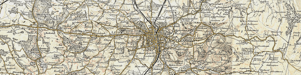 Old map of Macclesfield in 1902-1903