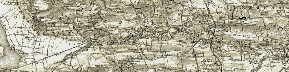 Old map of Balgeddie in 1903-1908