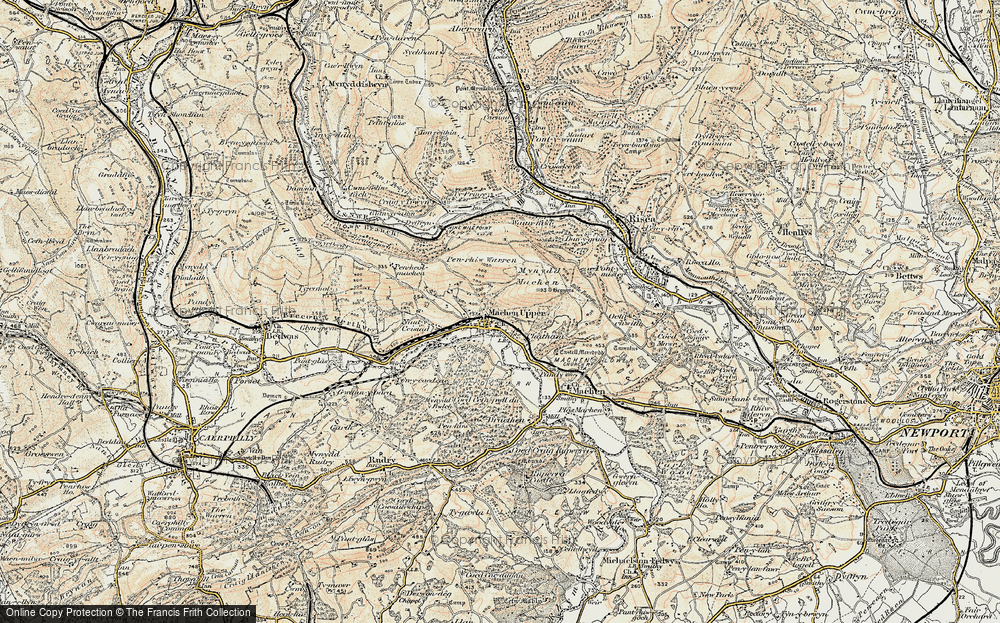 Old Map of Machen, 1899-1900 in 1899-1900