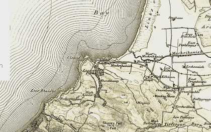 Old map of Machrihanish in 1905