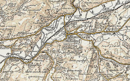Old map of Machynlleth in 1902-1903
