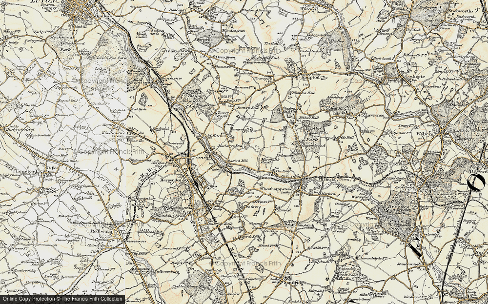 Old Map of Mackerye End, 1898-1899 in 1898-1899
