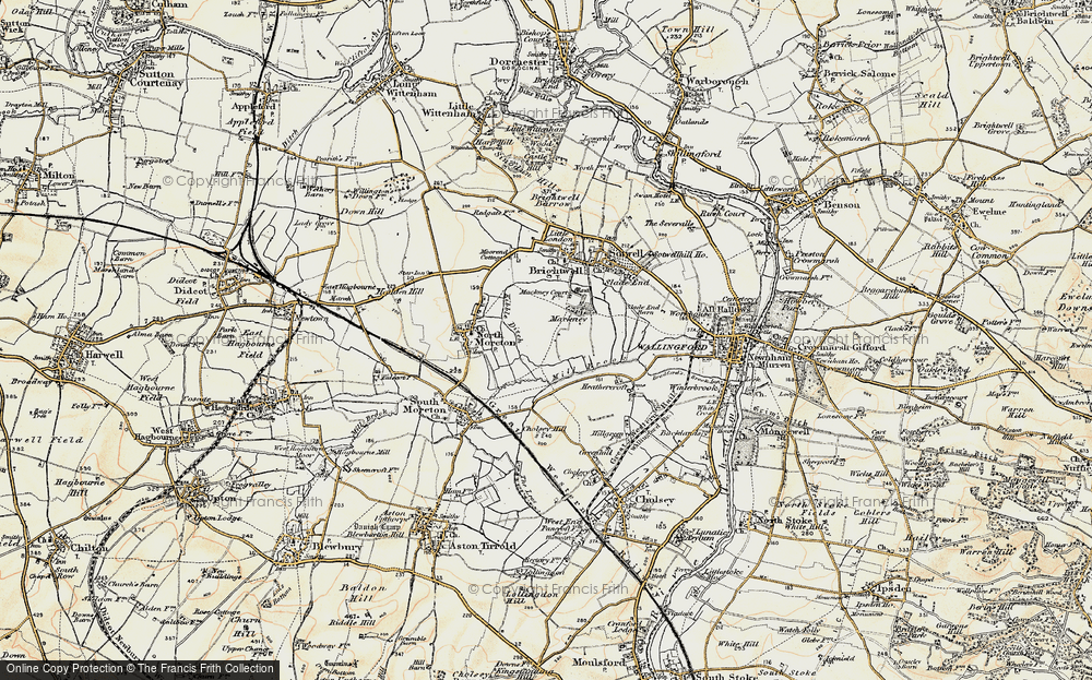 Old Map of Mackney, 1897-1898 in 1897-1898