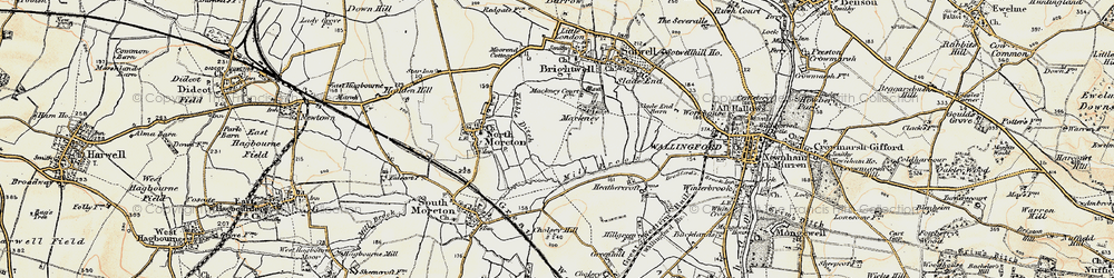 Old map of Mackney in 1897-1898