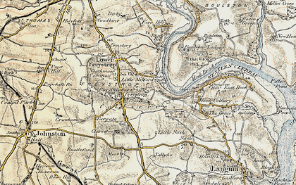 Old map of Maddox Moor in 1901-1912