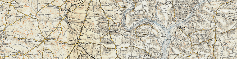 Old map of Maddox Moor in 1901-1912
