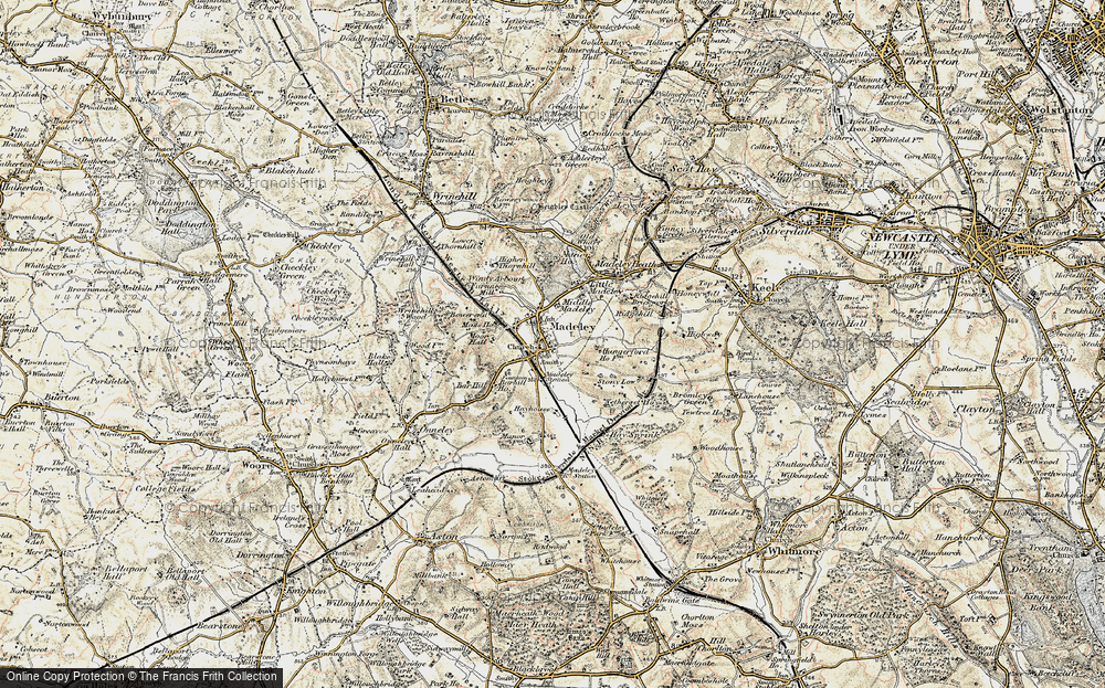 Old Map of Madeley, 1902 in 1902