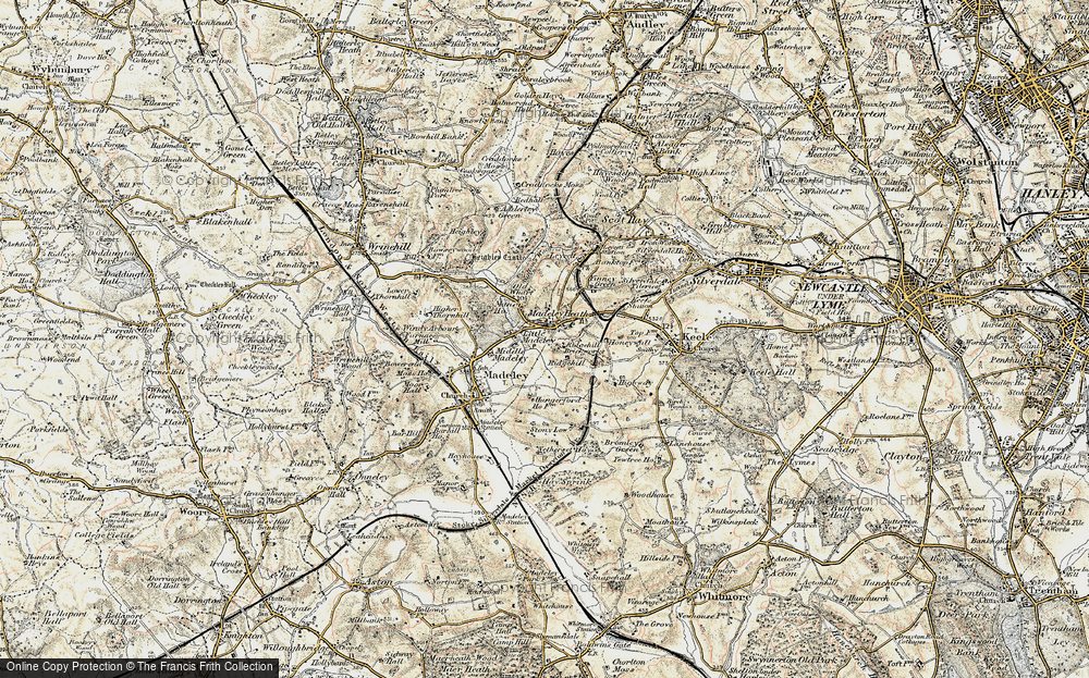 Old Map of Madeley Heath, 1902 in 1902