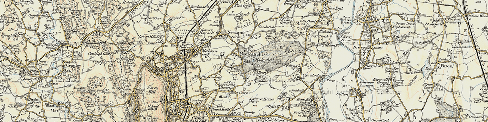 Old map of Madresfield in 1899-1901