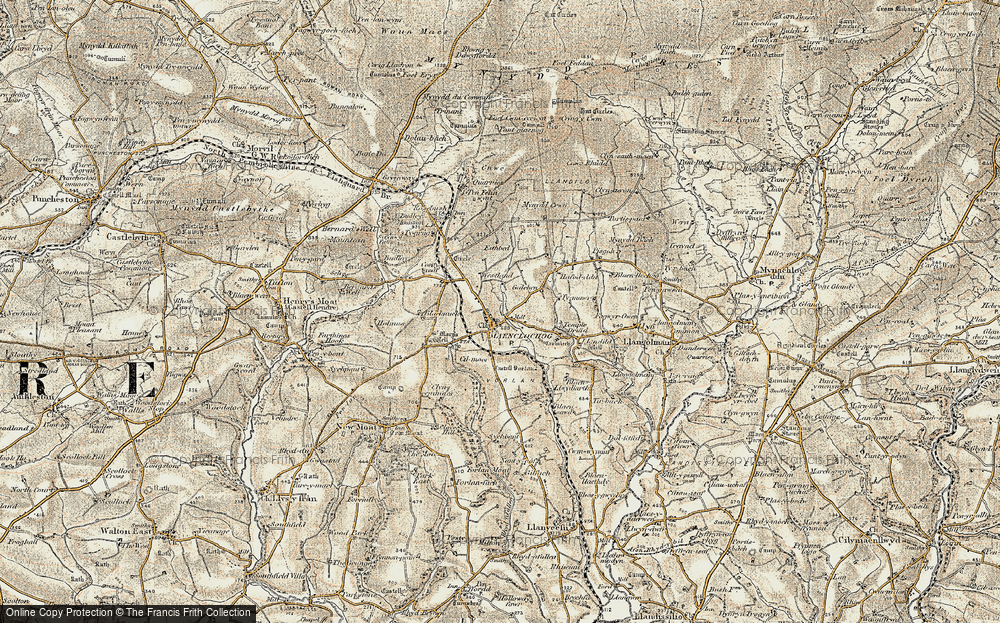 Old Map of Historic Map covering Blacknuck in 1901-1912