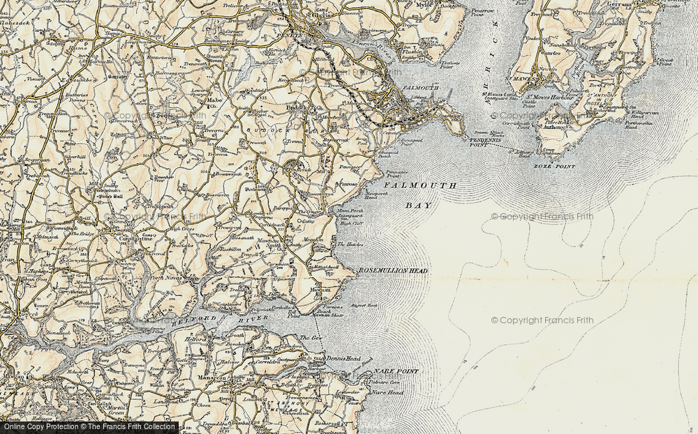 Old Map of Maenporth, 1900 in 1900