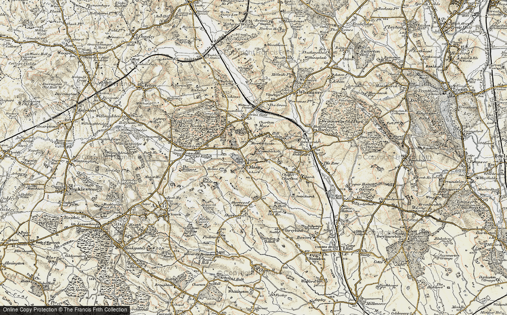 Old Map of Maer, 1902 in 1902