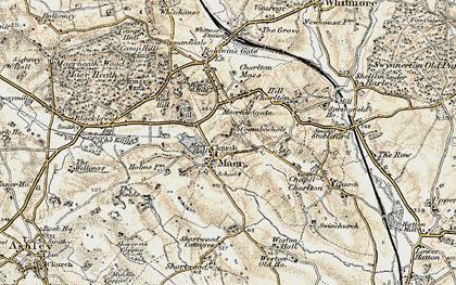 Old map of Maer in 1902