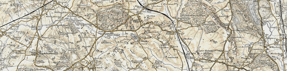 Old map of Maer in 1902