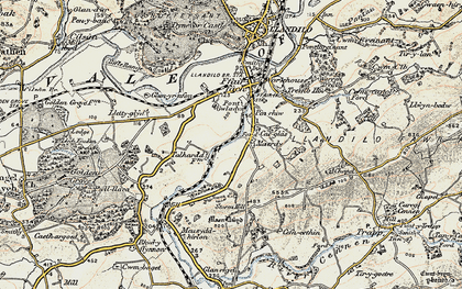 Old map of Llettyglyd in 1900-1901
