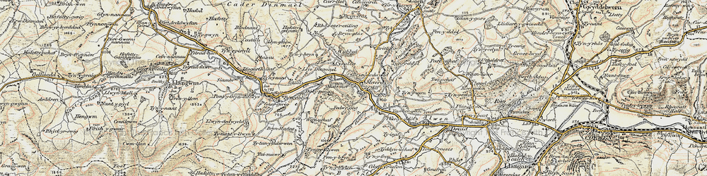 Old map of Bryndedwydd in 1902-1903