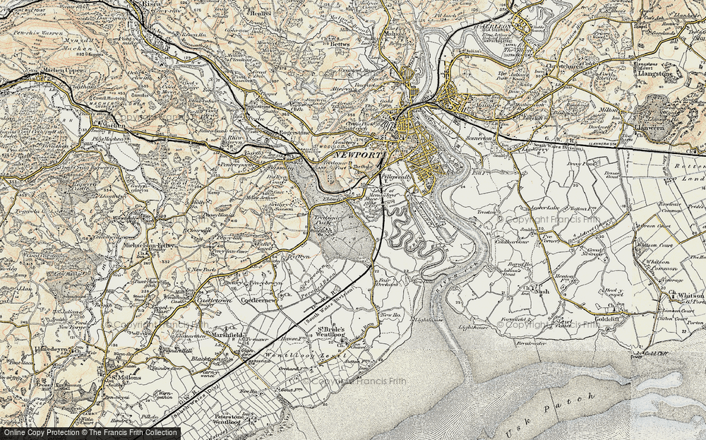 Old Map of Maes-glas, 1899-1900 in 1899-1900
