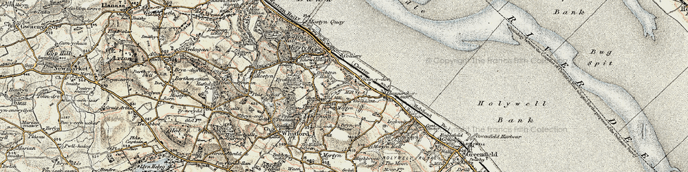 Old map of Maes Pennant in 1902-1903