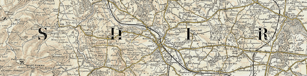 Old map of Maes-y-dre in 1902-1903