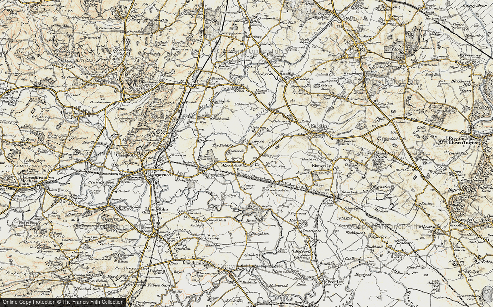 Old Map of Maesbrook, 1902 in 1902