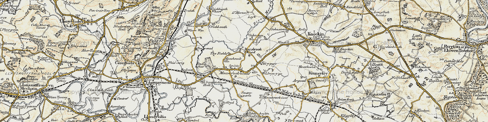 Old map of Maesbrook in 1902