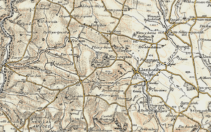 Old map of Maesgwynne in 1901