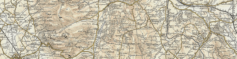 Old map of Maeshafn in 1902-1903