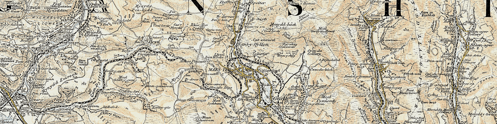 Old map of Maesteg in 1900-1901