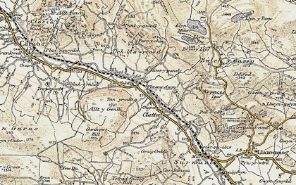 Old map of Maesypandy in 1902-1903