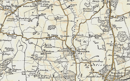 Old map of Maggots End in 1898-1899