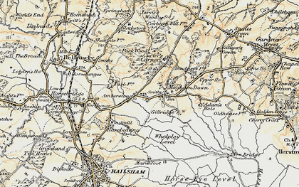 Old map of Magham Down in 1898