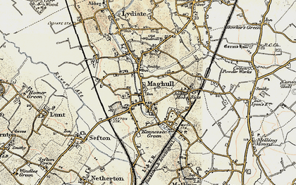 Old map of Maghull in 1902-1903
