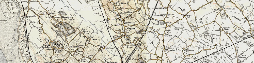 Old map of Maghull in 1902-1903