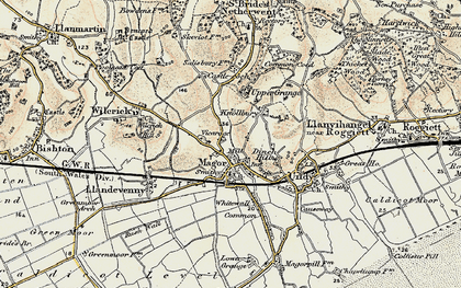 Old map of Wilcrick Hill in 1899-1900