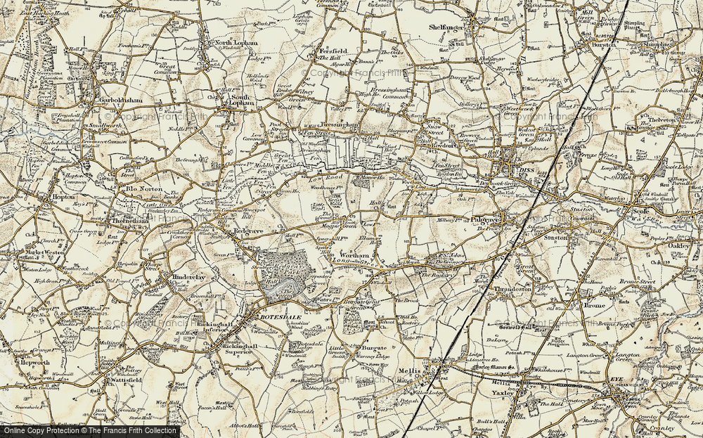 Old Map of Magpie Green, 1901 in 1901