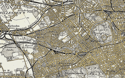 Old map of Maida Vale in 1897-1909
