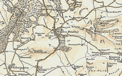 Old map of Bradley Ho in 1897-1899