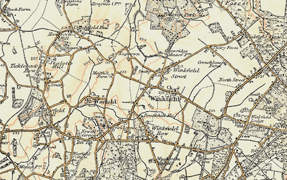 Old map of Maiden's Green in 1897-1909