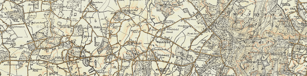 Old map of Maiden's Green in 1897-1909