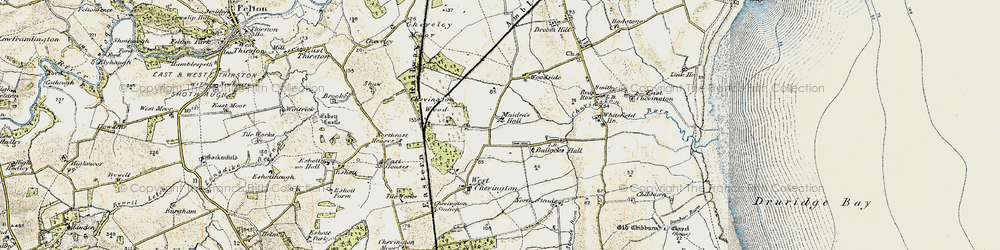 Old map of Maiden's Hall in 1901-1903